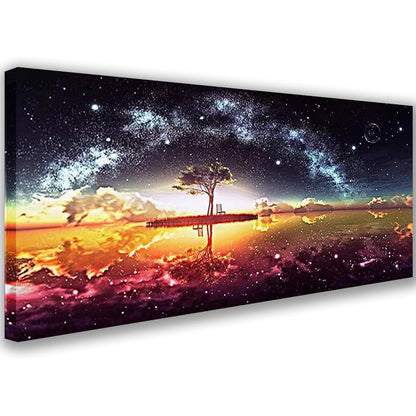 TOCARE Large Diamond Painting Kits for Adults Native Indian Woman, Full Drill Diamond Art Kits for Adults 15.7x31.5Inch, Full Drill Diamond Paintings Kits for Home Wall Decor