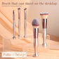BS-MALL Makeup Brushes Stand Up Premium Synthetic Foundation Powder Concealers Eye Shadows (14rose)