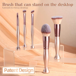 BS-MALL Makeup Brushes Stand Up Premium Synthetic Foundation Powder Concealers Eye Shadows (14rose)