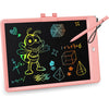 KOKODI LCD Writing Tablet, Gifts for 3 Years Old Boys and Girls，10 Inch Colorful Doodle Board Drawing Tablet, Erasable Reusable Electronic Drawing Pads, Educational and Learning Toys for Kids - Pink