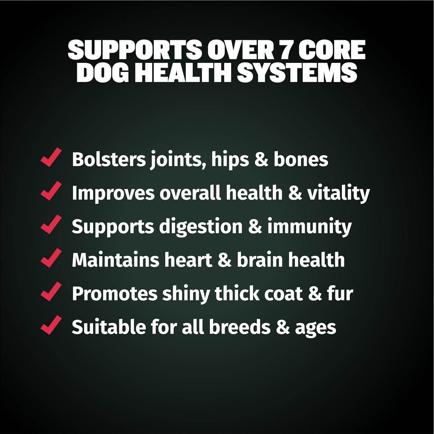 Bully Max 7-in-1 Dog Multivitamin Powder with Omega 3, 6, Glucosamine & Chondroitin for Immune System, Digestive & Joint Health - Food Topper, Vitamins & Supplements for Puppy & Adult Dogs, 13Oz Bag - My Store