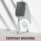 Conair Velvet Touch Paddle Cushion hair brush - Detangling hairbrush - curly or straight styles - men or women - detangler - features soft touch handle - Sage Green