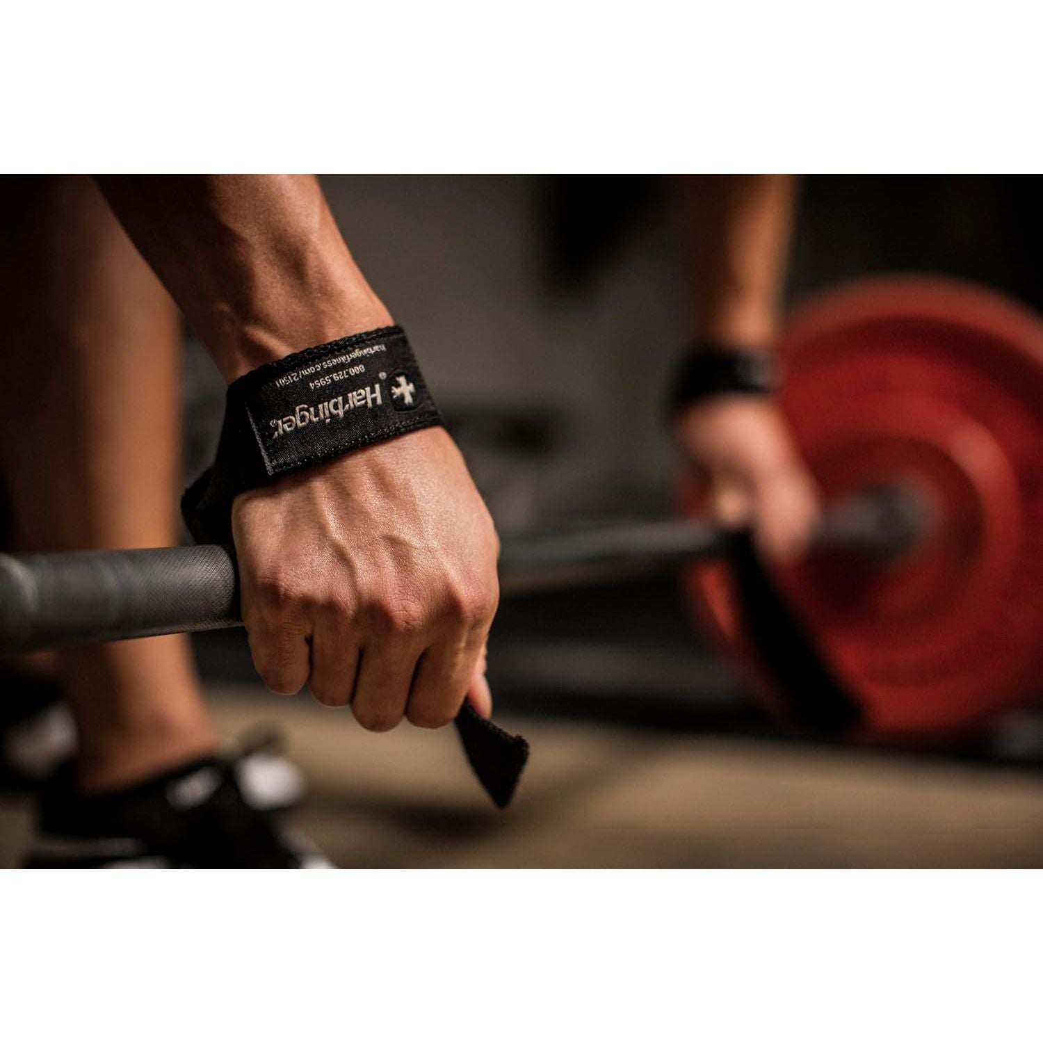 Buy now Harbinger Heavy Cotton Lifting Straps (Pair), Black, 20 1/2" Long 1 1/2" Wide at indiglob india