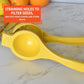 IMUSA Lime or Lemon Manual Squeezer, Citrus Juicer for Max Extraction, Yellow
