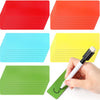 Leinuosen 40 Pcs Magnetic Dry Erase Labels Name Plate Tags Flexible Reusable Magnetic Label Stickers for Classroom Office Whiteboard Refrigerator Locker Shelf Craft(8 Bordercolor,3.2 x 1.2 Inch) - 5 Solidcolor