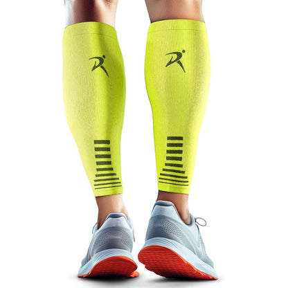 Rymora Calf Compression Sleeves Men Women - Leg Compression Sleeve Footless Socks - Shin Splint Relief Fitness Running