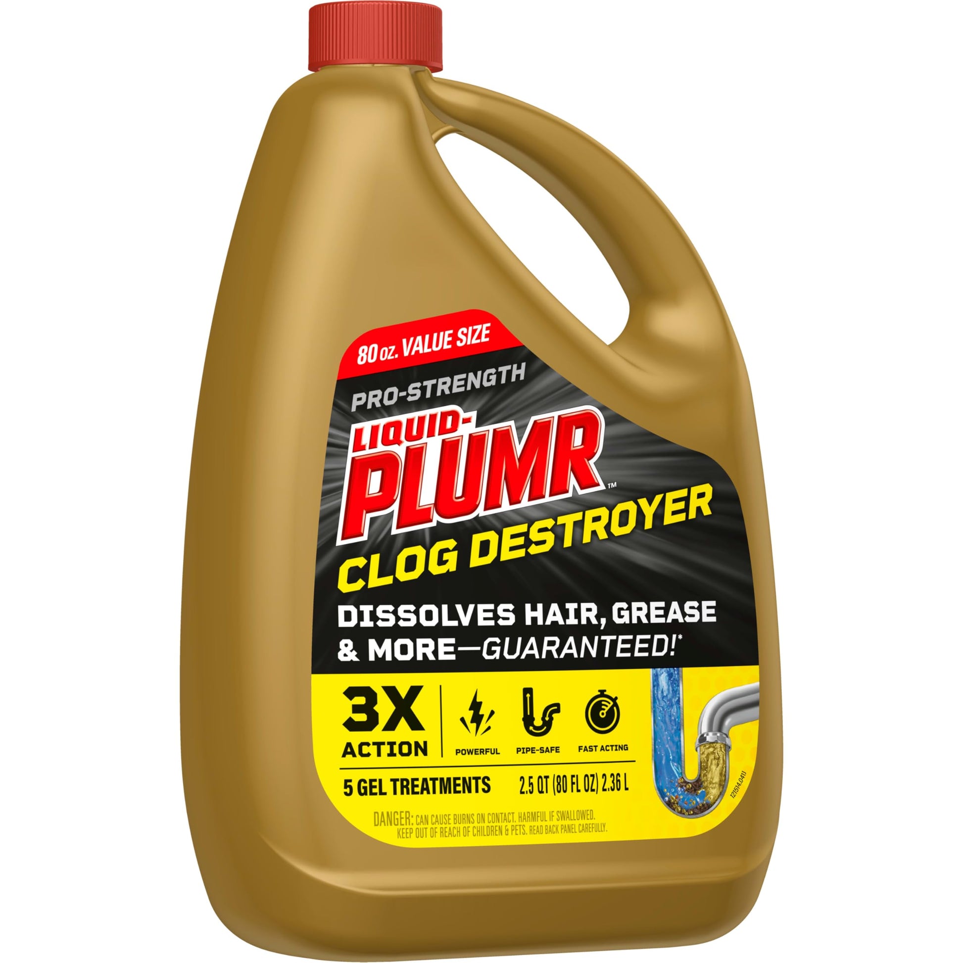 Buy now Clorox Liquid-Plumr Pro-Strength Clog Destroyer, Liquid Drain Cleaner, 80 Fluid Ounces (Package May Vary) at indiglob india