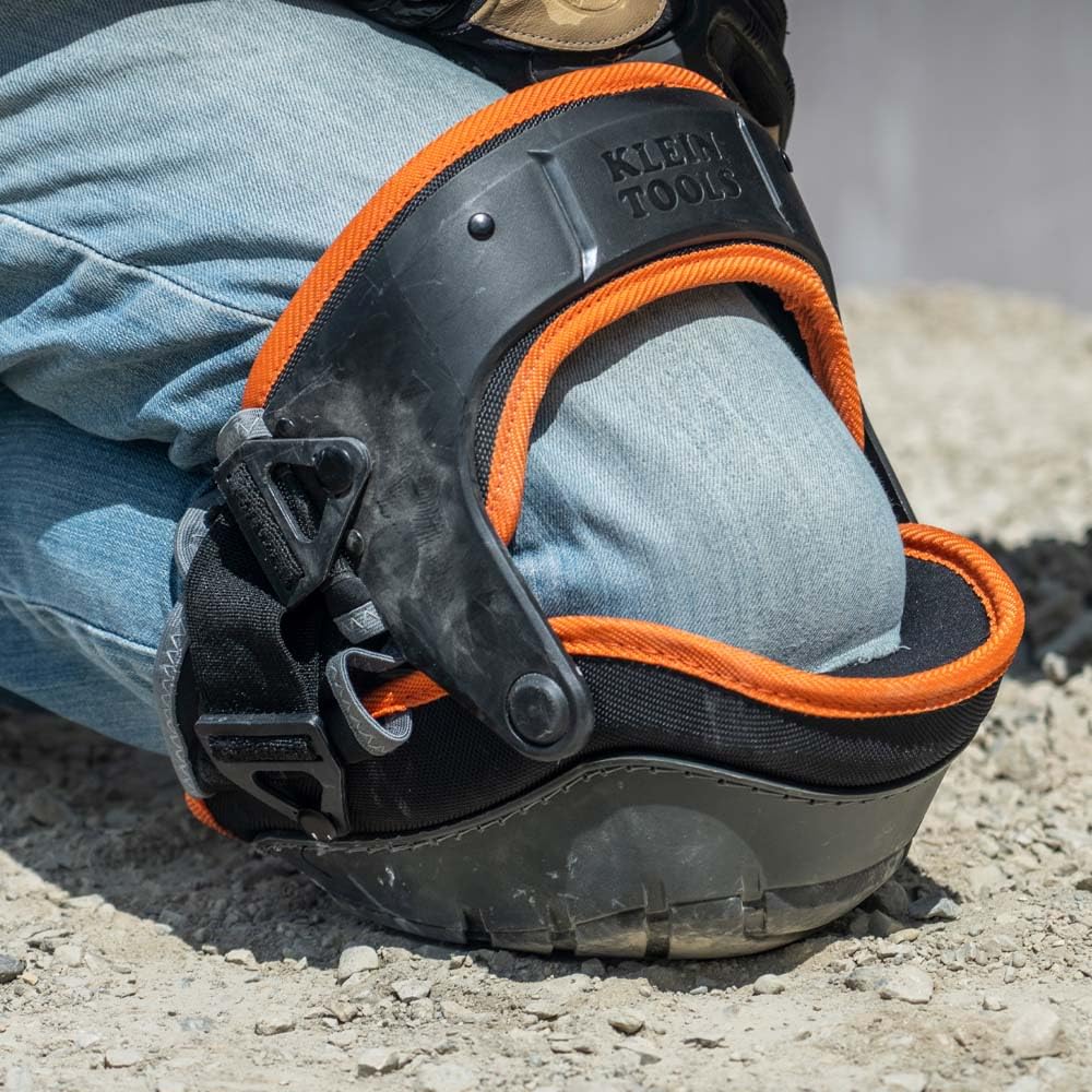 Buy now Klein Tools 60491 Hinged Knee Pads, Heavy Duty Gel Foam Protective Knee Pads with Quick-Fasten Buckle and Thigh Strap, Black at indiglob india