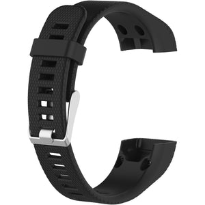 TenCloud Strap Compatible with Vivosmart HR+ Bands Replacement Striped Sport Straps with Tool Kits for Garmin vívosmart HR Plus Tracker (Black)