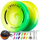 Buy now MAGICYOYO K2 Plus Crystal Orange Yoyo, Professional Fingerspin Trick Yo Yo for Kids/Adults, Responsive Yo-yo for Beginner, Replacement Unresponsive Bearing with 6 Yo yo Strings+Bearing Remover at indiglob india