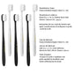 Adult Extra Soft Toothbrush with 20000 Soft Bristles, (Pack of 6) Micro Nano Manual Toothbrushes for Protect Sensitive Gums, Black/White