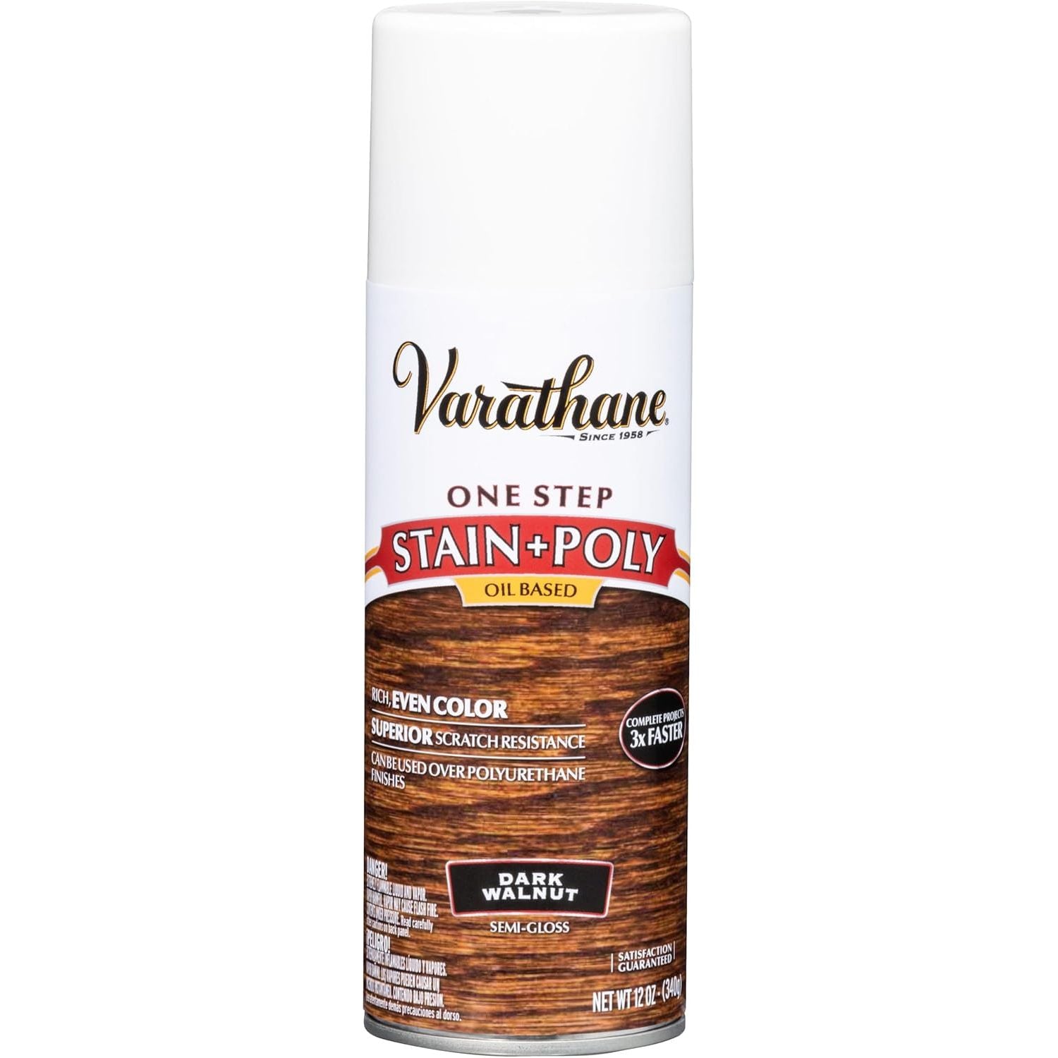 Buy now Varathane 225250H Oil-Based One Step Stain + Poly, Quart, Dark Walnut 12 Ounce Spray (Pack of 1) Dark Walnut at indiglob india