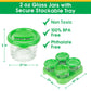 Buy now Glass Baby Food Storage Containers (4 Pk) - 2oz Jars in Stackable Storage Tray w Tight Interlocking Base- Dry-Erase Marker Labeling- Microwave Freezer Dishwasher Safe- Babyfood Breast Milk, Gift at indiglob india