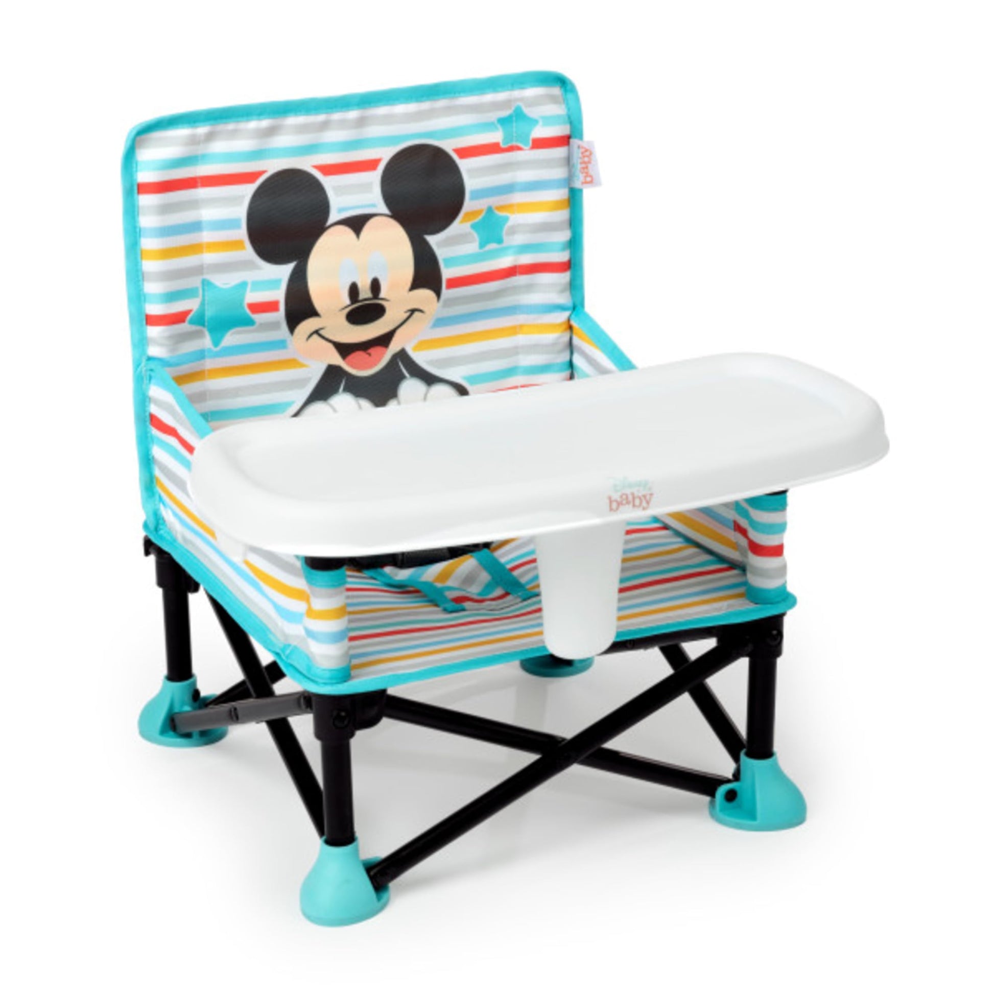 Buy now Summer by Bright Starts Pop 'N Sit Portable Booster Chair, Floor Seat, Indoor/Outdoor Use, Compact Fold, Green, 6 Mos - 3 Yrs Mickey 1 Count (Pack of 1) at indiglob india