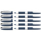 Schneider One Change Rollerball Pen, Refillable, 0.6 mm Ultra-Smooth Tip, Blue/White Barrel, Violet Ink, Box of 5 Pens (183708),Purple