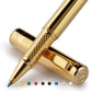 Buy now Scriveiner Black Lacquer Rollerball Pen - Stunning Luxury Pen, Real Gold Plating, Schmidt Ink Refill, Best Roller Ball Gift Set for Men & Women, Professional, Executive Office, Nice Pens at indiglob india