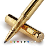 Buy now Scriveiner Black Lacquer Rollerball Pen - Stunning Luxury Pen, Real Gold Plating, Schmidt Ink Refill, Best Roller Ball Gift Set for Men & Women, Professional, Executive Office, Nice Pens 11. Gold at indiglob india