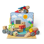 Buy now Melissa & Doug Blockables™ Vehicles Snap and Play, Mix and Match Connectable Wooden Building Blocks Play Set Toy for Preschool Boys and Girls (54 Pcs) at indiglob india