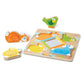 Buy now Melissa & Doug First Play Peek-a-Boo Pets Wooden Touch and Feel Puzzle with Mirror Mirror Toy for Babies and Toddlers, Sensory Toy Puzzle at indiglob india