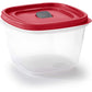 Rubbermaid Easy Find Vented Lid Food Storage Containers 7-Cup Red