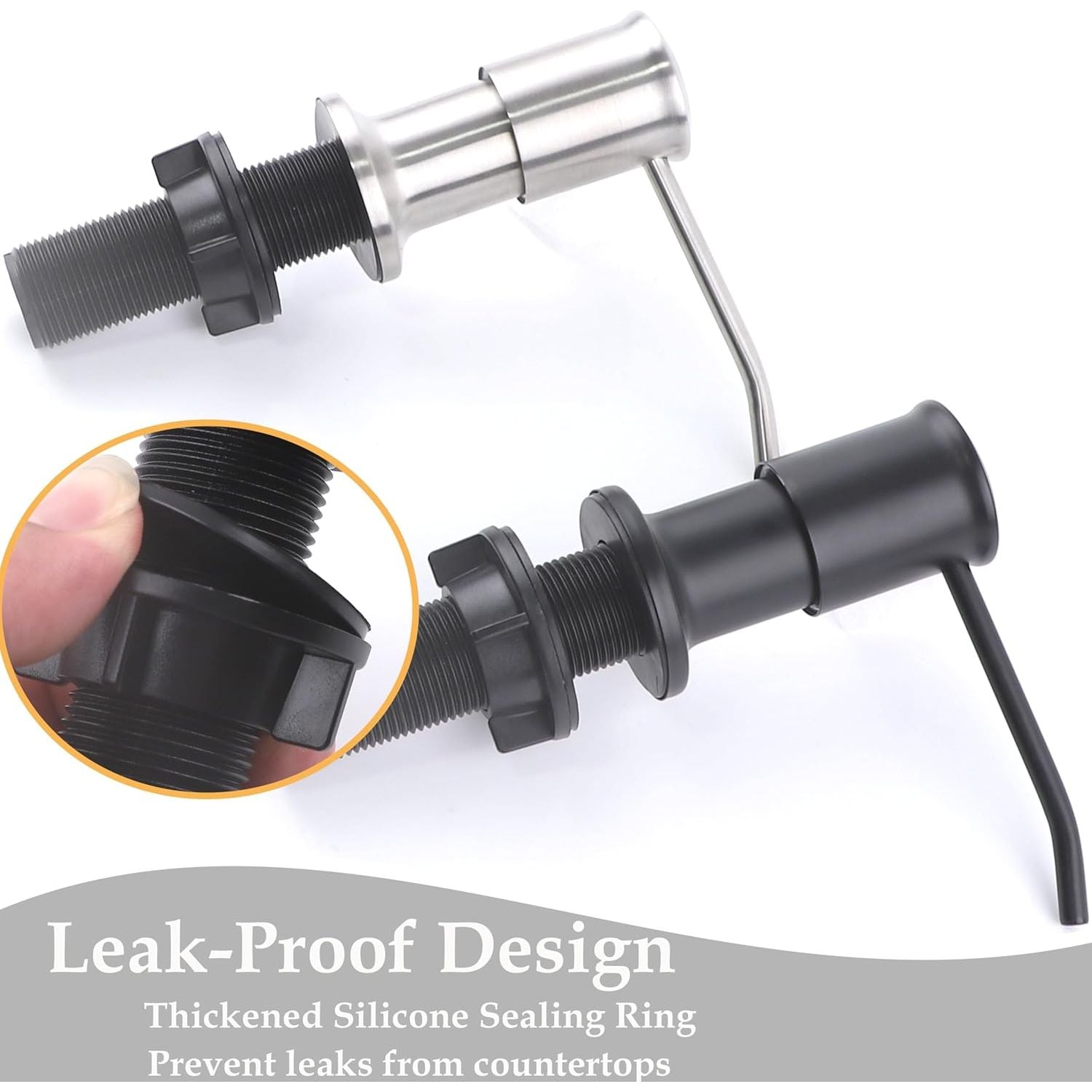 Buy now Sink Soap Dispenser Pump Black Built in Kitchen Counter Dish Soap Dispenser with 41" Extension Tube/17 Oz Bottle for Bathroom Under Sink Hand Soap Lotion Pump at indiglob india