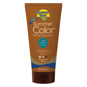 Banana Boat Summer Color Self Tanning Lotion, 6oz | Light Medium Color for All Skin Tones, Self Tanner Lotion, Sunless Tan, 6oz