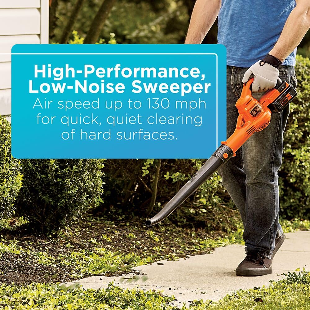 Buy now BLACK+DECKER 40V Max 13 In. String Trimmer Edger and Leaf Blower Cordless with Battery and Charger, Sweeper and Weed Wacker Combo Kit, Low Noise Design, Charge Indicator (LCC340C) at indiglob india