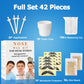 Nose Wax Kit from CoFashion - 50g Wax for Hair Removal, 20 Applicators (Up to 20 Uses), 10 Paper Cups for Nose and Ear Waxing