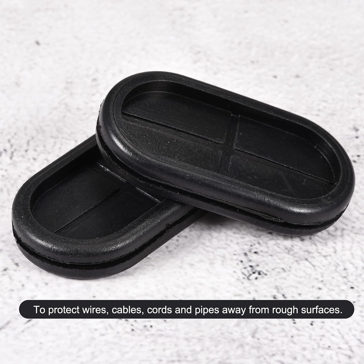 Buy now MECCANIXITY Rubber Grommet Mount Size 60 x 30 mm Oval Double-Sided for Wire Protection Pack of 6 at indiglob india