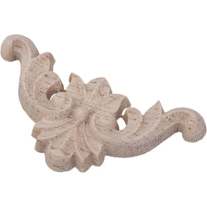 Mxfans Type C-15 Wood Carved Decal Corner Onlay Applique Flower 40x40mm Pack of 20