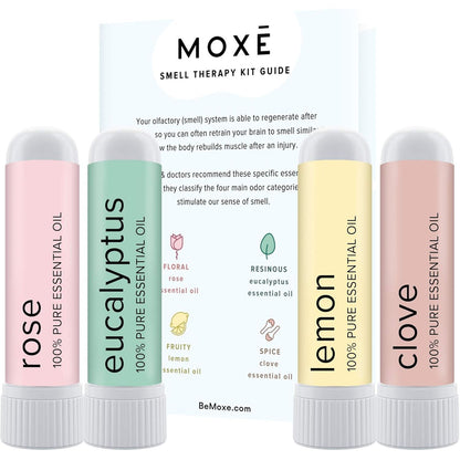 MOXĒ Smell Training Kit, Made in USA, 4 Essential Oils, Olfactory Regeneration, Helps Restore Sense of Smell, Natural Therapy for Smell Loss (Phase 1)