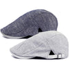 Newsboy Cap for Men Flat Hats Adjustable Breathable Irish Caps Cabbie Ivy Driving Hunting Sport Golf Outdoor - Light Grey Blue