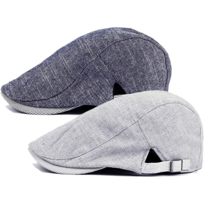 Newsboy Cap for Men Flat Hats Adjustable Breathable Irish Caps Cabbie Ivy Driving Hunting Sport Golf Outdoor