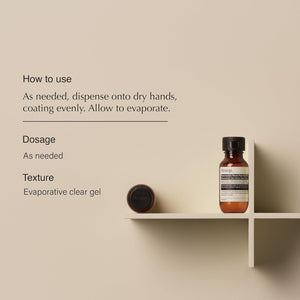 Aesop Resurrection Rinse-Free Hand Wash | Aromatic, Alcohol-Based Gel with Purifying and Hydrating Properties | Cleanses without Water | 1.7 oz