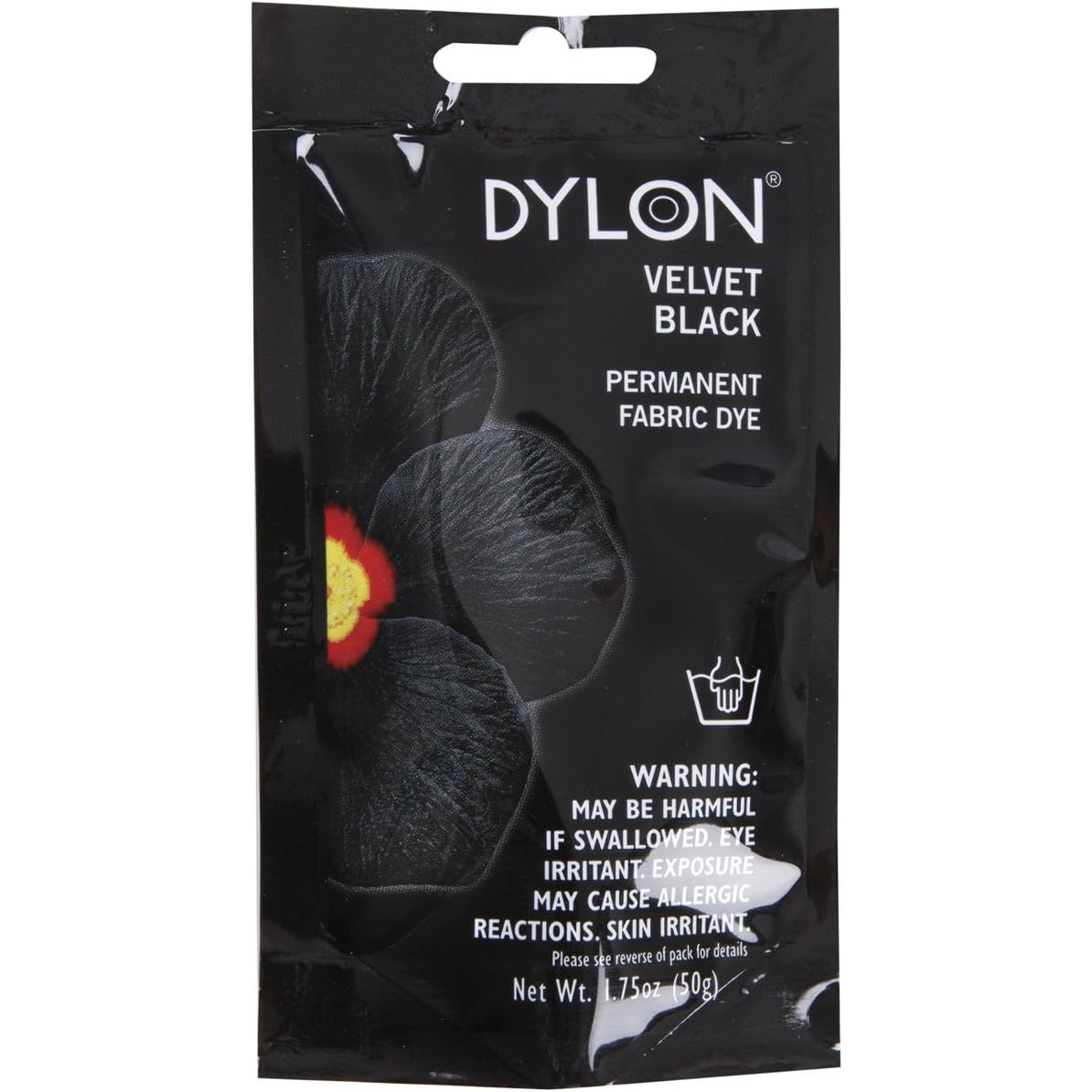 DYLON 87000-12 Permanent Fabric Dye, 1.75 oz, Velvet Black