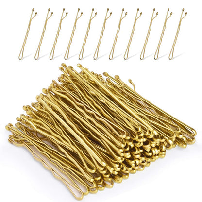 MORGLES Blonde Hair Bobby Pins, 120PCS 2Inches Gold Hair Pins for Women with Box