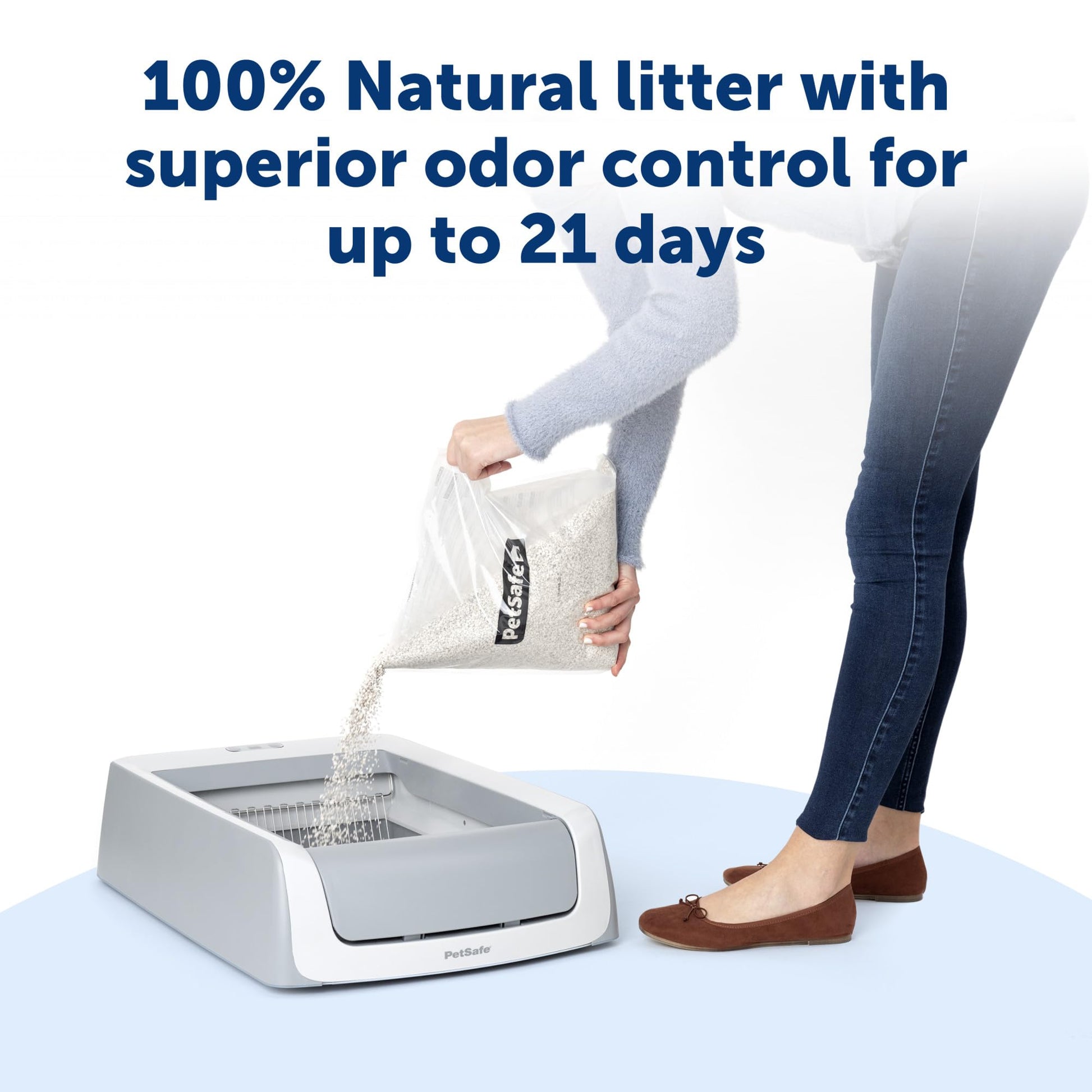 Buy now PetSafe ScoopFree Premium Natural Cat Litter - Eco-Friendly Long-Lasting Litter - High Absorbency & Low-Tracking Design - Non-Clumping Pebbles - 4.2 lb Bag - 2 Pack at indiglob india