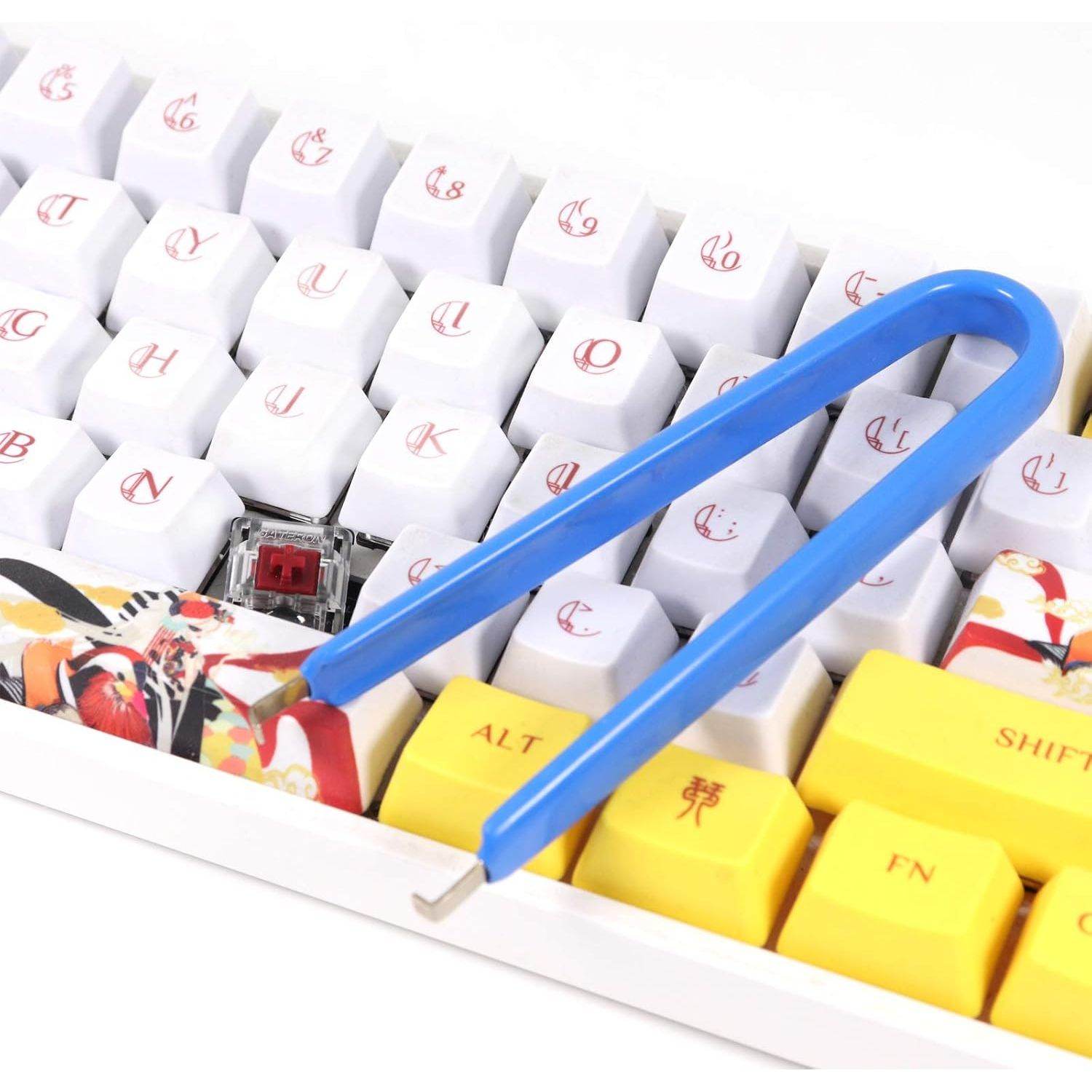 Byhoo Keyboard Lube Switch Puller Kits 4PCS Lube Station Keycap Puller Remover Mechanical Keyboard Key Switch Stem Holder Compatible Gateron Kailh MX Switches Keyboard Cleaner Clean Kits 4 Prong Tool - My Store