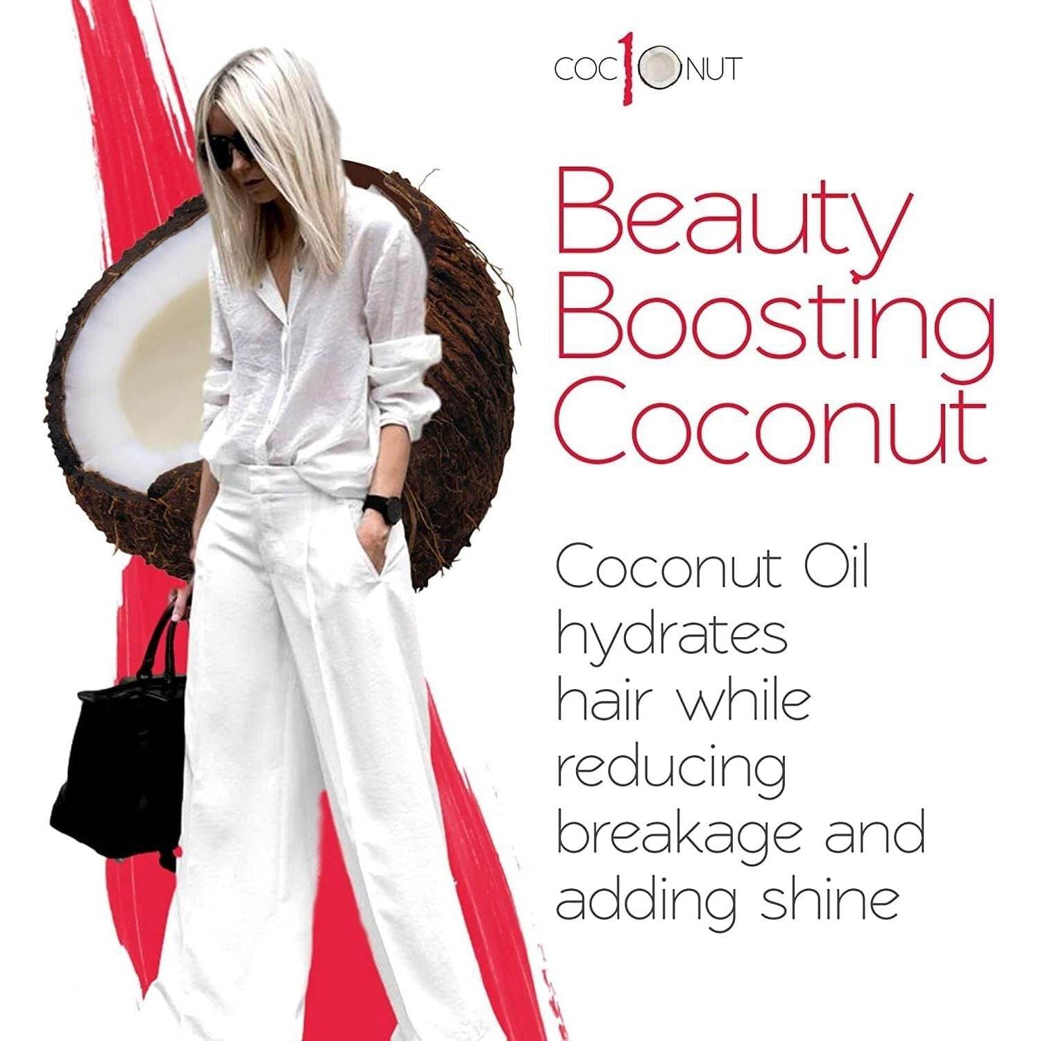 Coconut Thermal Protection Spray - Prevents Frizz and Split Ends for All Hair Types - Heat Defense Up To 450ºF - 8.45fl.oz - My Store