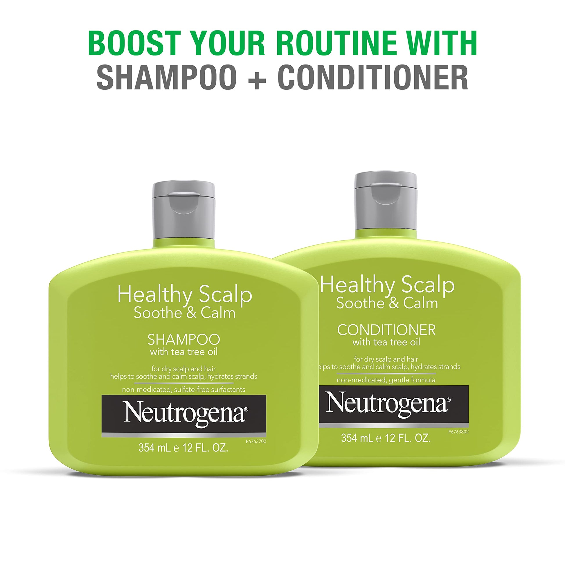 Buy now Neutrogena Soothing & Calming Healthy Scalp Shampoo to Moisturize Dry Scalp & Hair, with Tea Tree Oil, pH-Balanced, Paraben-Free & Phthalate-Free, Safe for Color-Treated Hair, 12 fl oz at indiglob india