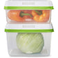Rubbermaid FreshWorks Produce Saver, Medium and Large Storage Containers, 8-Piece Set, Set of 4, Med & Lg, Clear