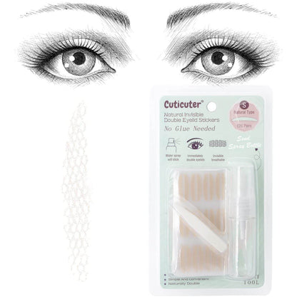 120Pieces Double Eyelid Tape, Invisible Lace Eyelid Lifter Strips, Natural Fiber Waterproof Eye Lid Contour Stickers for Droopy Lids, Hooded Eyes - My Store