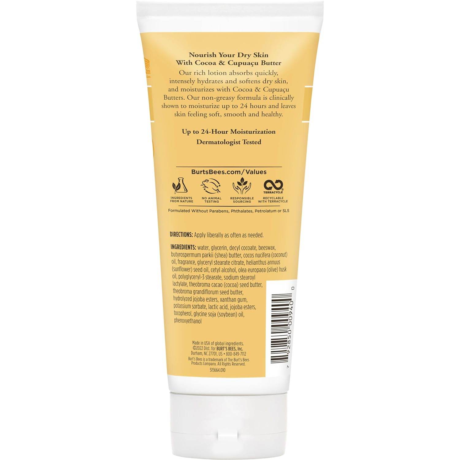 Burt’s Bees Butter Body Lotion for Dry Skin with Cocoa & Cupuaçu, 6 Oz,Pack of 3 (Package May Vary) - My Store