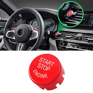 Jaronx Sports Red Start Stop Engine Switch Button Compatible with BMW,Power Ignition Start Stop Button Replacement(Compatible with BMW 1 2 3 4 5 6 7 X1 X3 X4 X5 X6/F30 F10 F01 F15 G01 G30 G31 G11 G12)