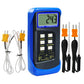 Buy now Thermocouple Thermometer Digital K Type Dual Channel Thermometer HVAC Temperature Meter with 4 Thermocouples, MAX/MIN/AVG Temperature Measurement, -50~1300°C (-58~2372°F) Blue at indiglob india