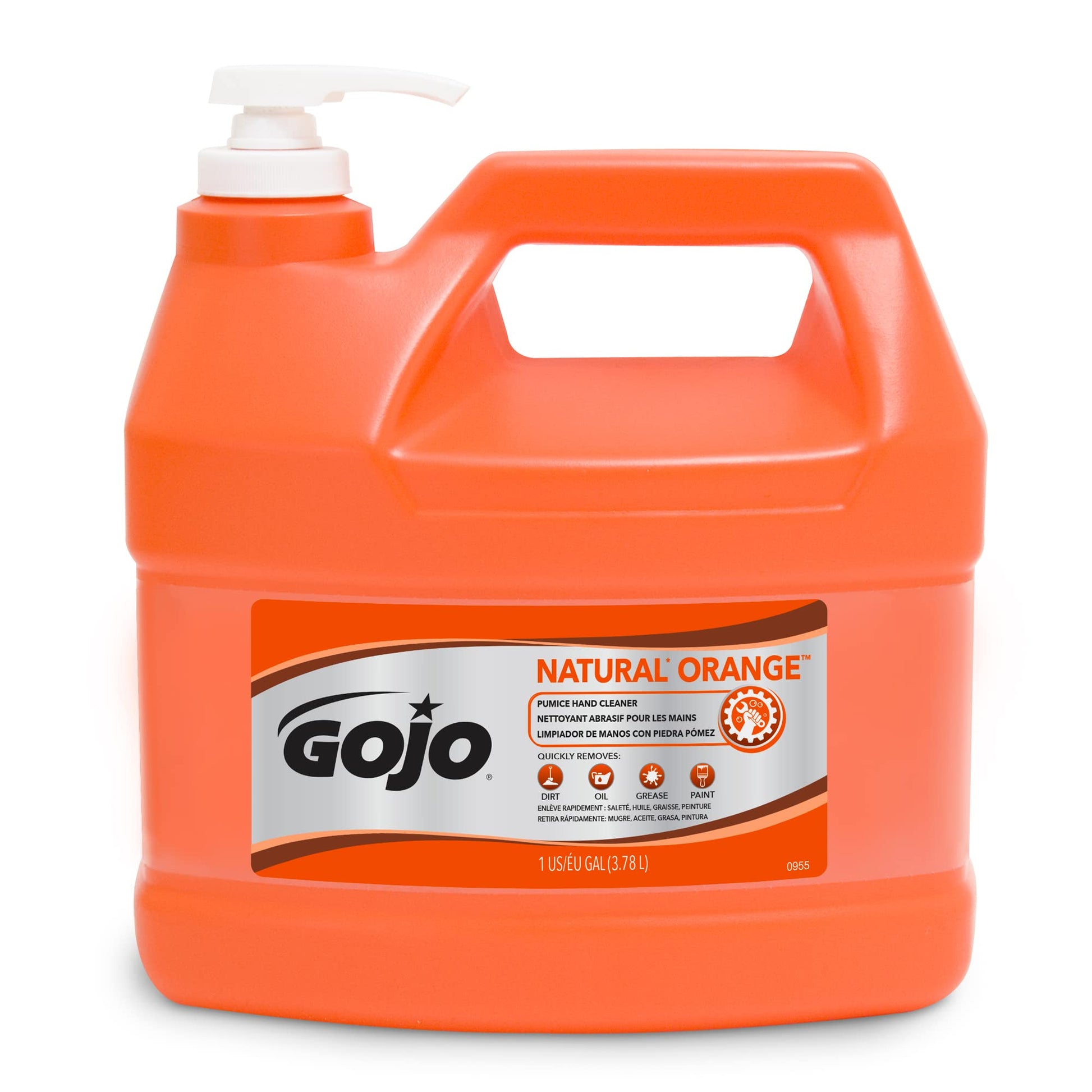 Buy now GOJO 095804 NATURAL ORANGE Pumice Hand Cleaner, Citrus, 0.5 gal Pump Bottle, 4/Carton Orange Citrus 128 Fl Oz (Pack of 1) at indiglob india