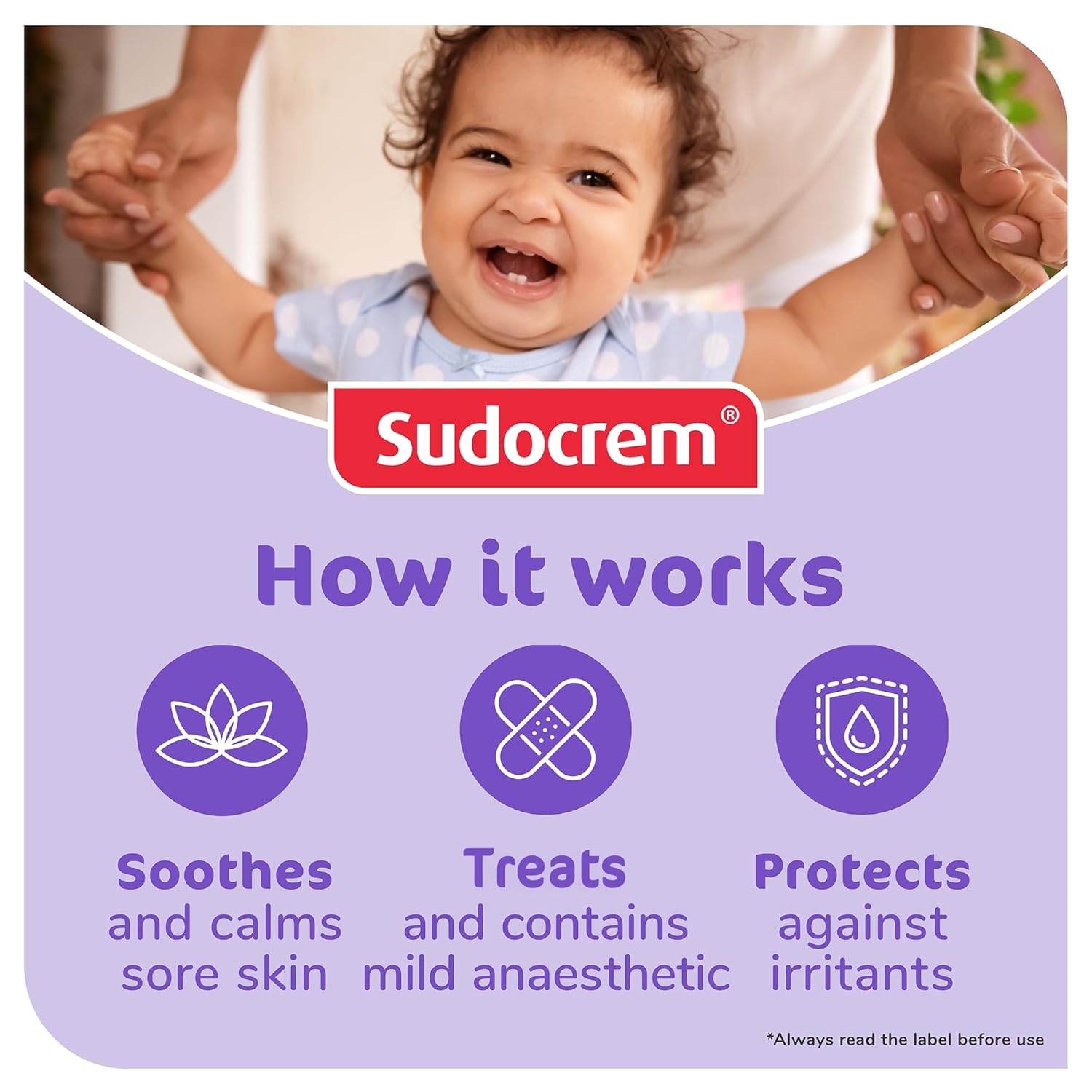 Buy now Sudocrem Diaper Rash Cream for Baby's Skin, Triple Action Diaper Rash Paste that Soothes, Treats and Protects, 15.29% Zinc Oxide Cream - 4.4oz (125g) at indiglob india