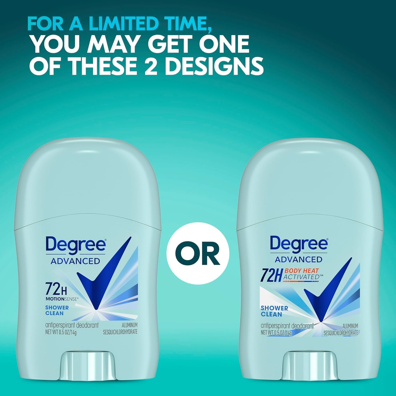 Buy now Degree Advanced Antiperspirant Deodorant, Shower Clean 4-Pack – Travel Deodorant for Women, 72H Protection, 0.5 Oz Ea at indiglob india