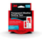 3M Transparent Weather Sealing Tape, 1.5" in x 30' ft, For Interior Windows and Doors, Moisture Resistant Tape, Helps Reduce Energy Loss, Seals Cracks, Made in the USA (2110NA)