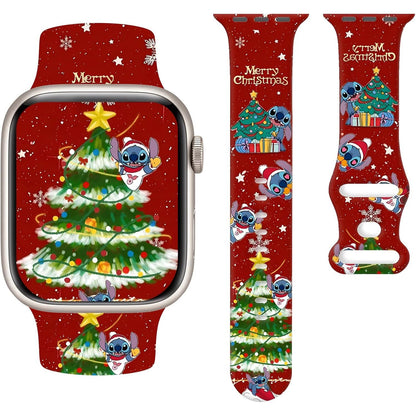 Cute Cartoon Design Pattern Printed Bands Compatible with Apple Watch Band 38mm 40mm 41mm, Grade Soft Silicone Sports Wristband Strap for iWatch Ultra SE & Series 10/9/8/7/6/5/4/3/2/1